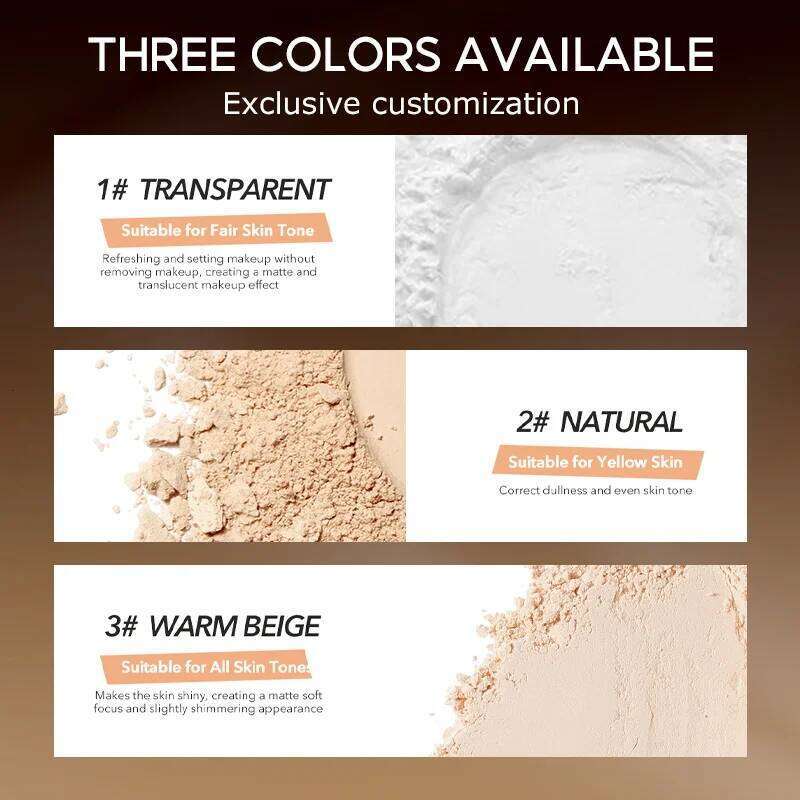 IMAGIC 3-Color Loose Powder Smooth Oil-Control Face Makeup Waterproof Natural Matte Long-lasting Setting Women Beauty Cosmetic 26L0209
