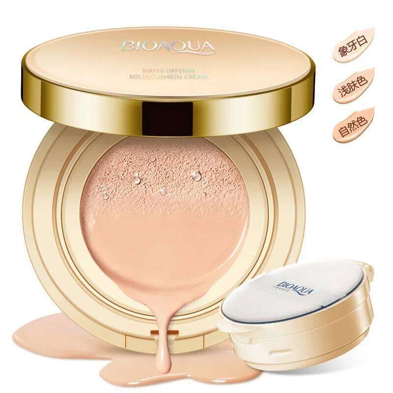 BIOAQUA Air Cushion BB Cream Brighten Concealer Moisturizer Foundation Face Whitening Makeup Facial Base Perfect Cover Cosmetics 26L0209