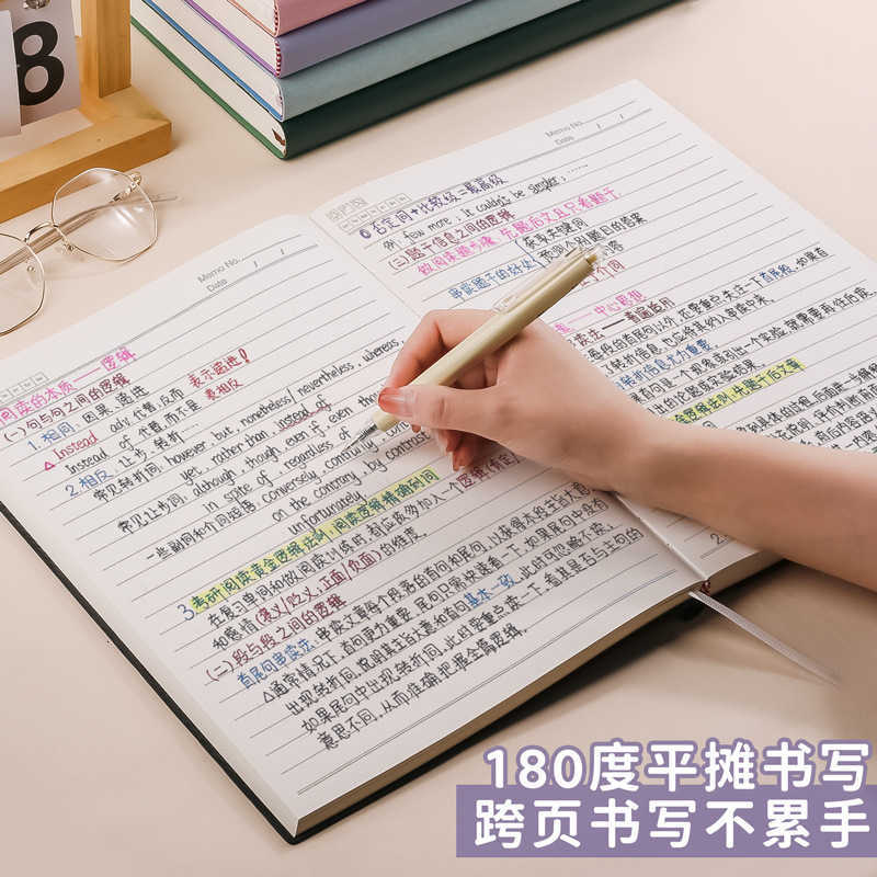 Thick Notebook A4 Extra Thick Large Leather Cover Notebook A5 Simple Lined Journal for Middle and High School Students College Students Exam Preparati