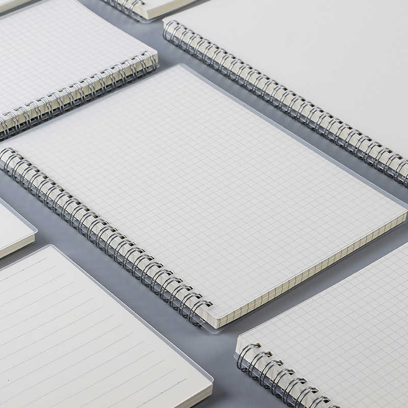 Senmu B5 Transparent PP Coil Notebook A5 Grid Simple Student Square Grid Horizontal Line Notebook S260209