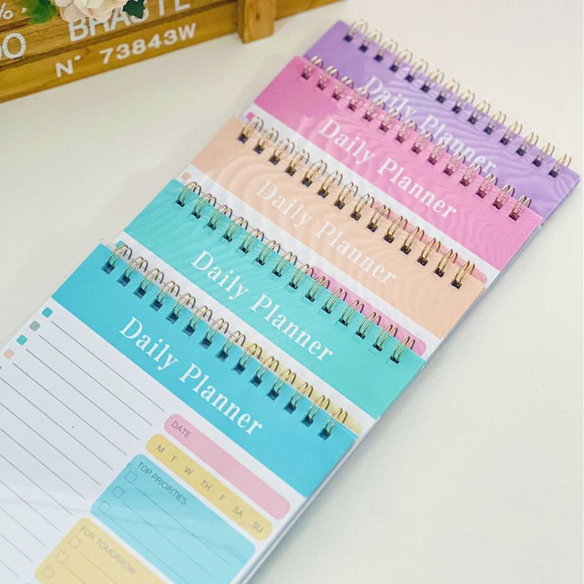 Beginners loose-leaf notebook with transparent coil weekly A5 coil notebook for high school time planning for teachers S260209