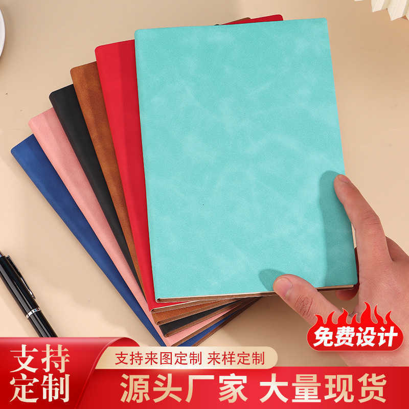 A5 Notebook for Meetings Business Office and Enterprise Use PU Leather Dowling Paper Thickened Simple Diary Notebook S260209