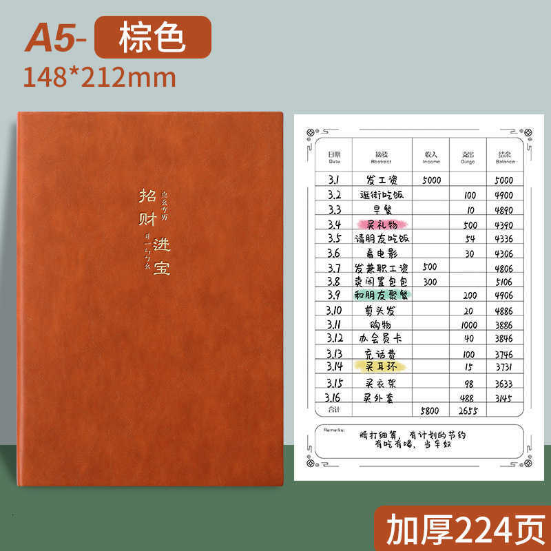 A5 Family Living Expense Accounting Book Family Finance Savings Record Book Cash Daily Expense Management Notebook S260209
