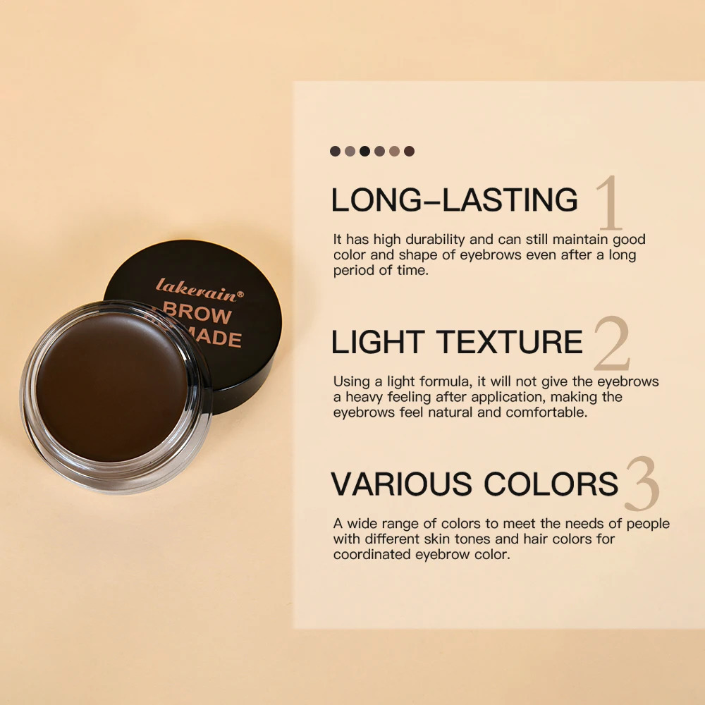 6 Colors Long-lasting Eyebrow Enhancers Makeup Waterproof 3D Natural Eye Brow Pomade Eyebrow Gel With Brush Professional Makeup 260126