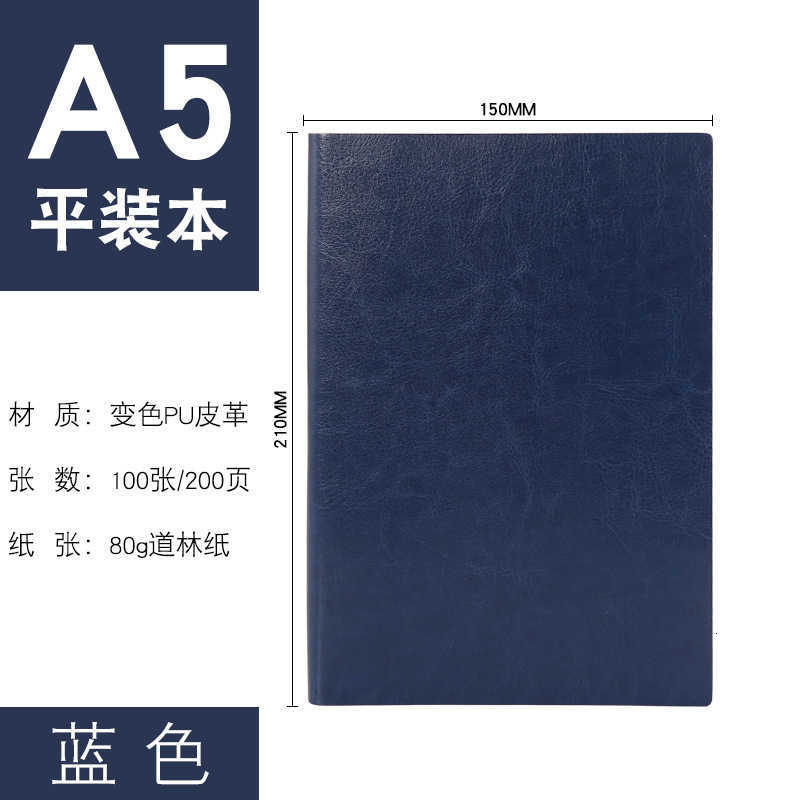 Thickened oil wax cowhide textured A5 soft leather notebook business meeting record book B5 notepad S260209