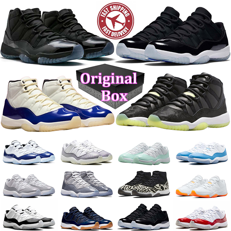 Original Box Designer Sneaker 11s Basketball shoes Men Women Gamma Blue 11 Inner Beast Purple Rain Space Jam Outdoor Sports Mens Trainers Sneakers