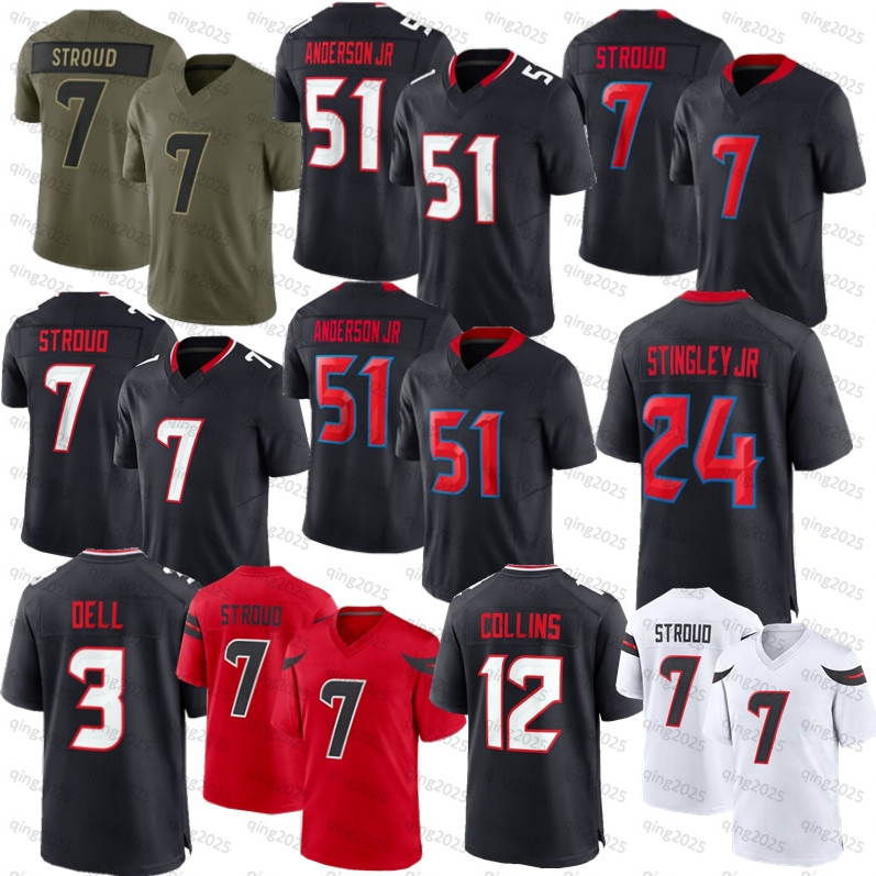 CJ Stroud Will Anderson Jr Nico Collins Football Jersey Tank Dell Joe Mixon Nick Chubb