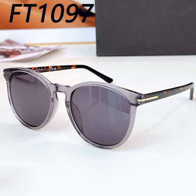 Ladies designer circular sunglasses ladies leisure vacation acetate glasses personalized glasses legs gold T design fashionable high street photography style
