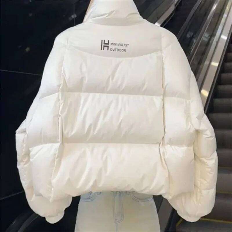 Women's Thick Stand Collar Coat Winter New Korean Version Personalized Designer Fashion Irregular Cotton Jacket Design Sense Loose Short Top