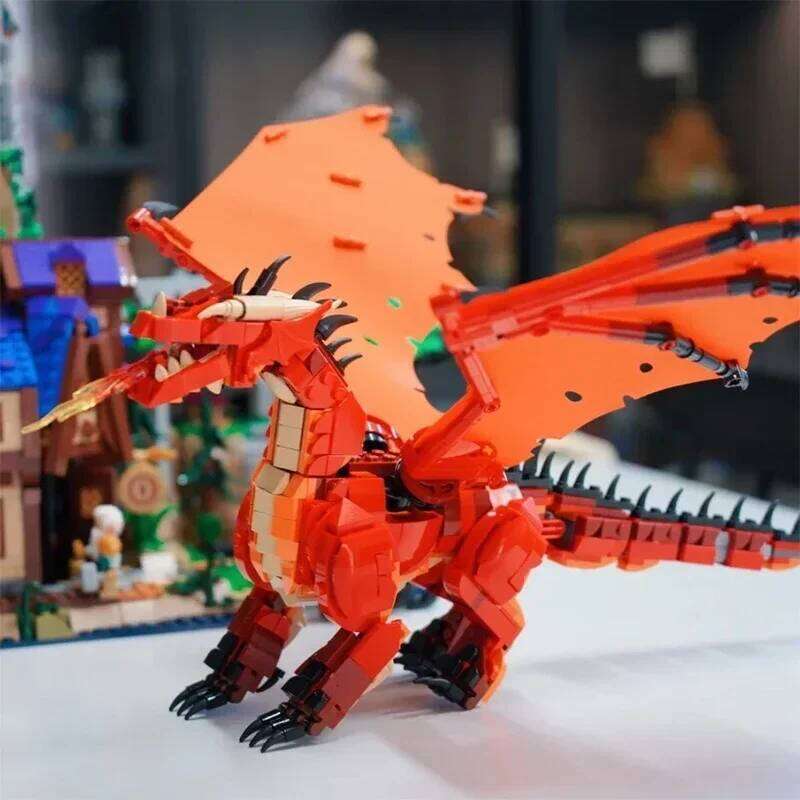 3745PCS Creative Dungeons and Dragons Red Dragon's Tale Building Blocks Assemble Bricks Toy Gift For Children Adult 26H0209