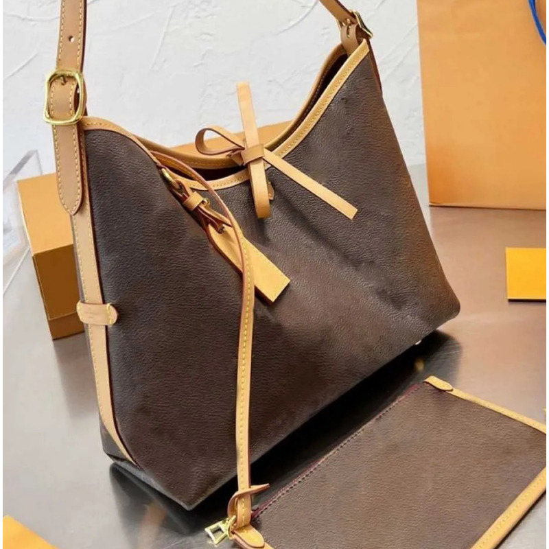 Designer Luxury l0uis vuitt0nbags Shoulder bag Women's Carryall PM Monogram Canvas Shopping with Leather Trim - Mother and Child Handbag Tote Bag 6