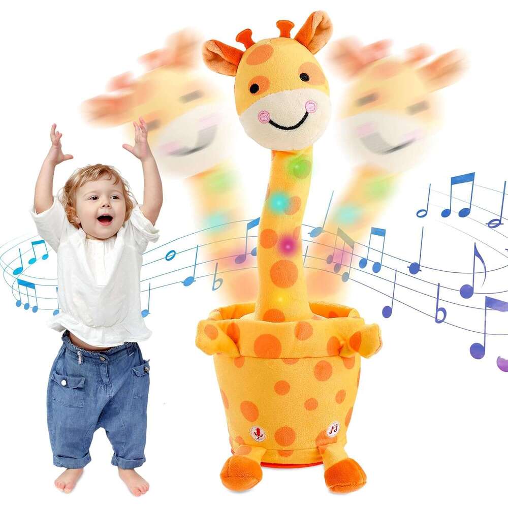 LLUKEME Talking Babies 6+ Months Toddlers - Dancing Singing Repeating Cactus Toy with 10 Songs & Lights, Interactive Plush Gift Age 1 2 3 4 5 6, Easte