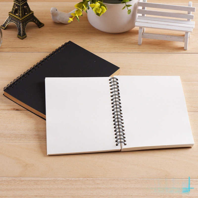 Creative Kraft Paper Sketchbook Diary Spiral Notebook Simple Design S260209
