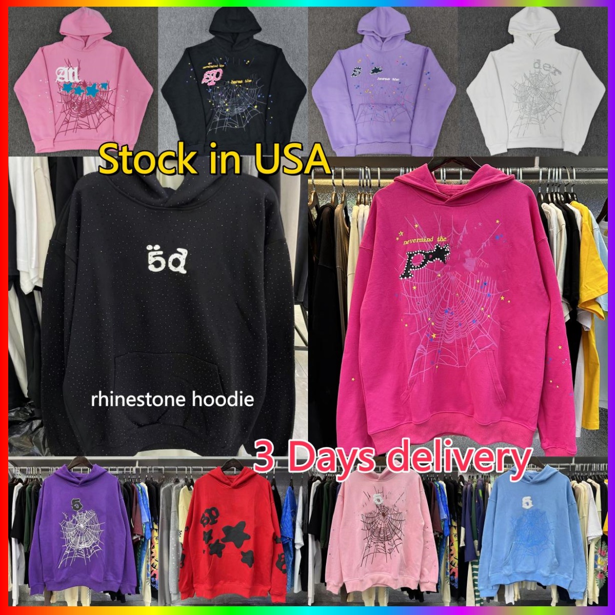 New 5A spider hoodies Mens Hoodie for men spiderhoodie Sweatshirts Hoody Young Thug Women polo Web Hoodies Tracksuit Puff Print Pullover