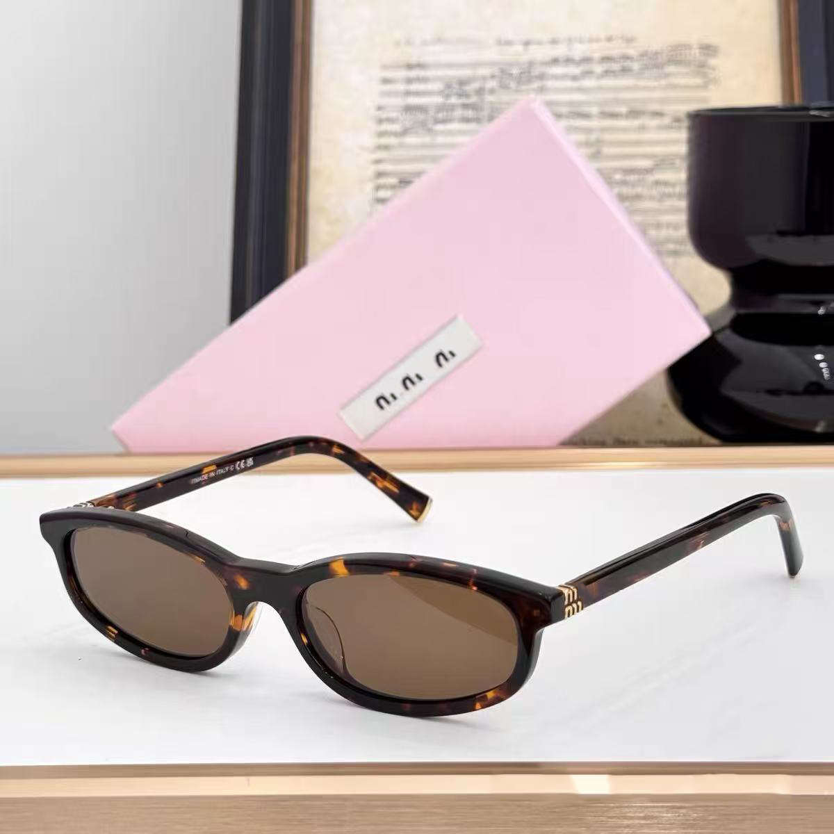 Designer Sunglasses Women Sunglasses Luxury Classic Fashion Cute Pink Oval Outdoor Leisure Driving Fishing Beach Sunscreen UV400 Holiday Gift with Original Box MM