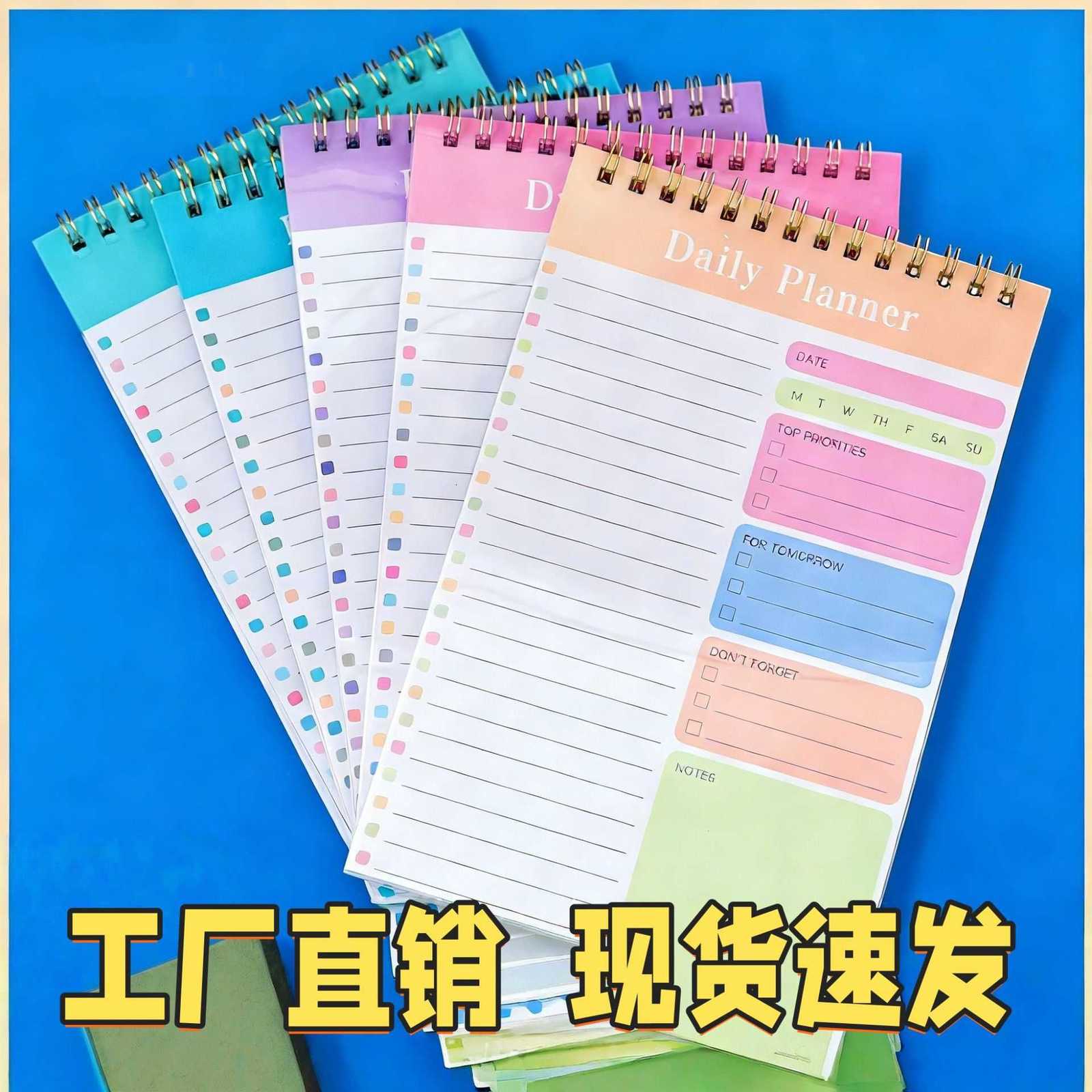 Beginners loose-leaf notebook with transparent coil weekly A5 coil notebook for high school time planning for teachers S260209