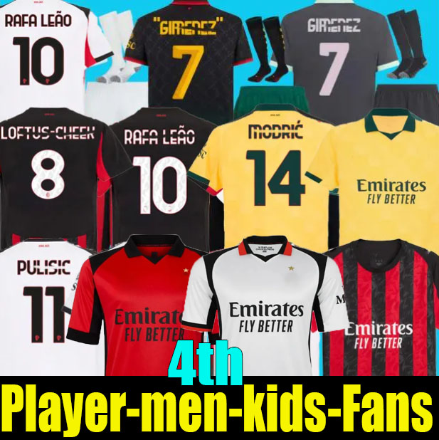 acMilLAn 25 26 27 Black white Jerseys 2025 2026 2027 home away MODRIC THEO PULISIC RAFA LEAO NKUNKU Football shirts uniform fan 125th JASHARI FOFAFA fourth S-4XL