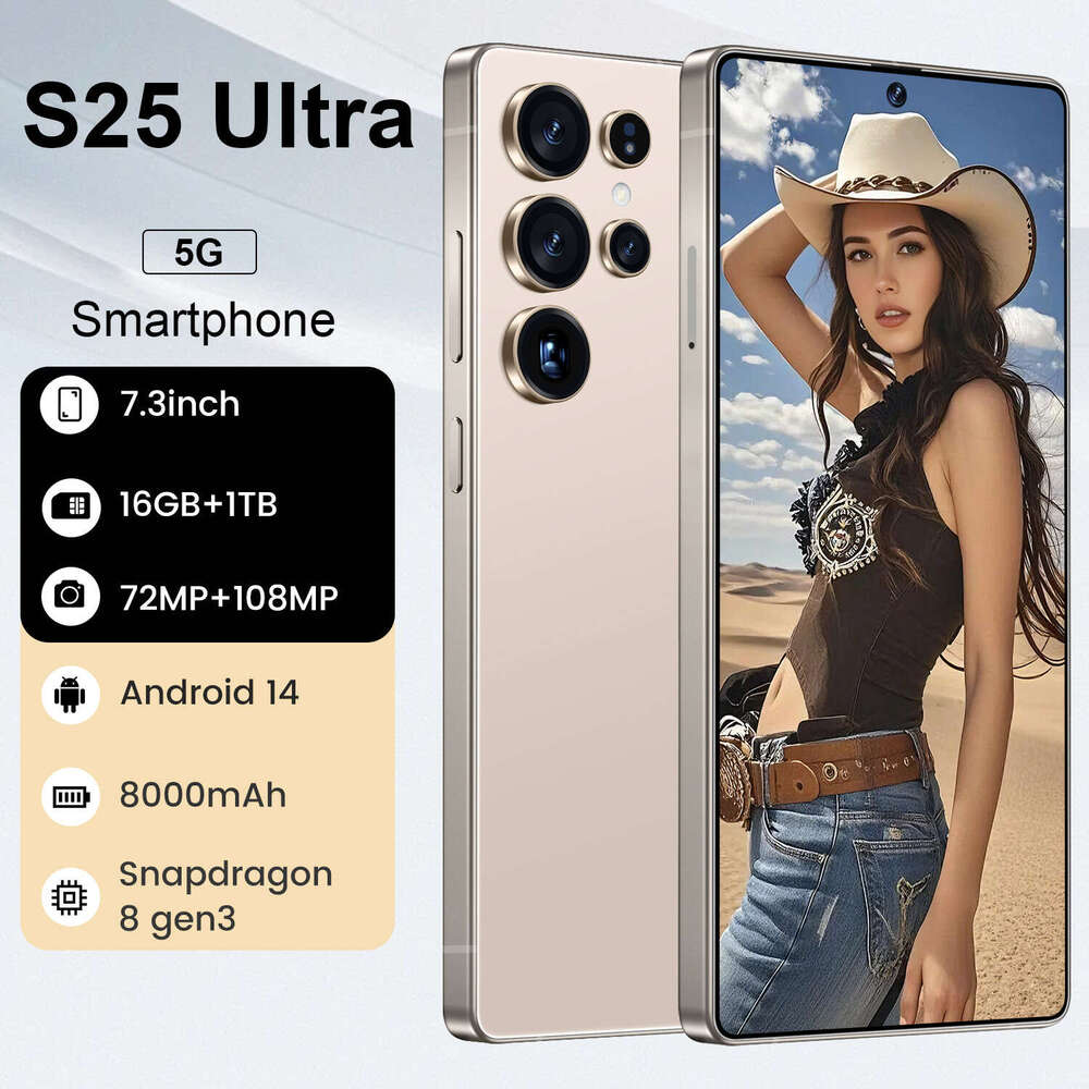 Well-known Brand S25 Ultra Smartphone Built-in Pen Android 14 Large Memory Hot-selling Foreign Trade Wholesale Cross-border Mobile Phone CKS