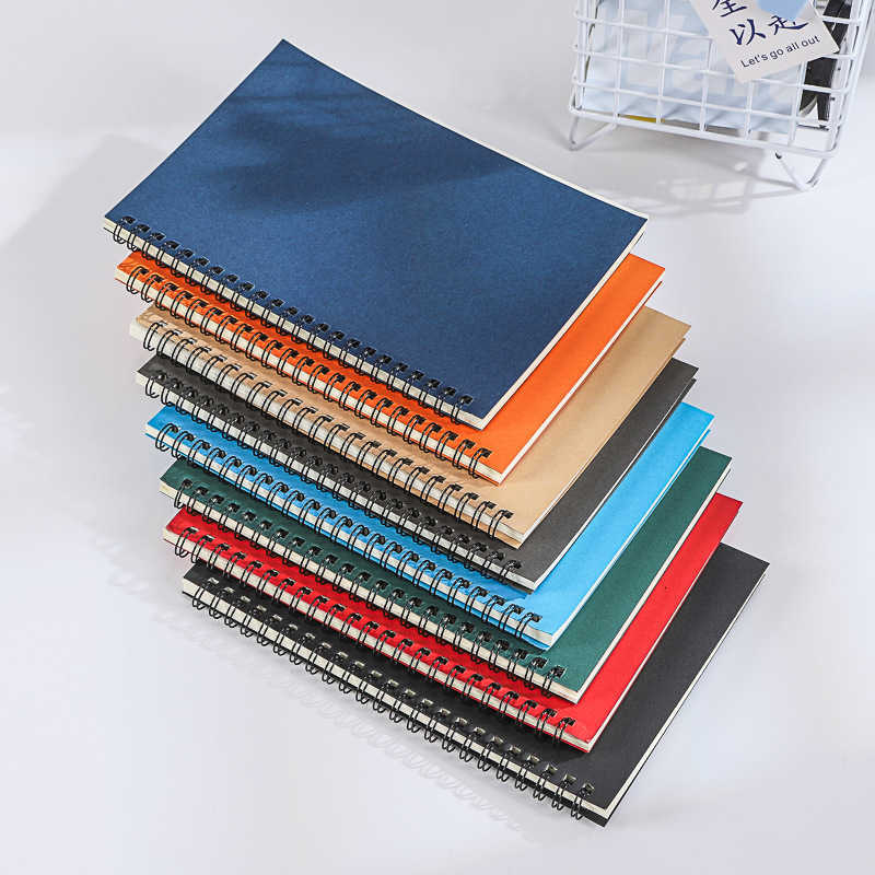 Simple student stationery A5 notebook colorful lined spiral notepad reward thick notebook S260209