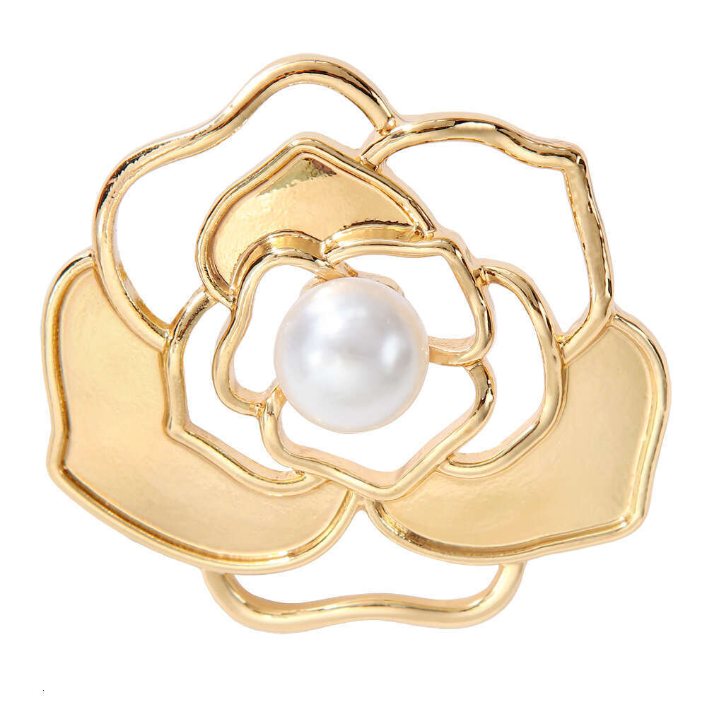 DIY Handmade Mother-of-pearl Inlay Brooch With Pearl Camellia Base And Decorative Pieces