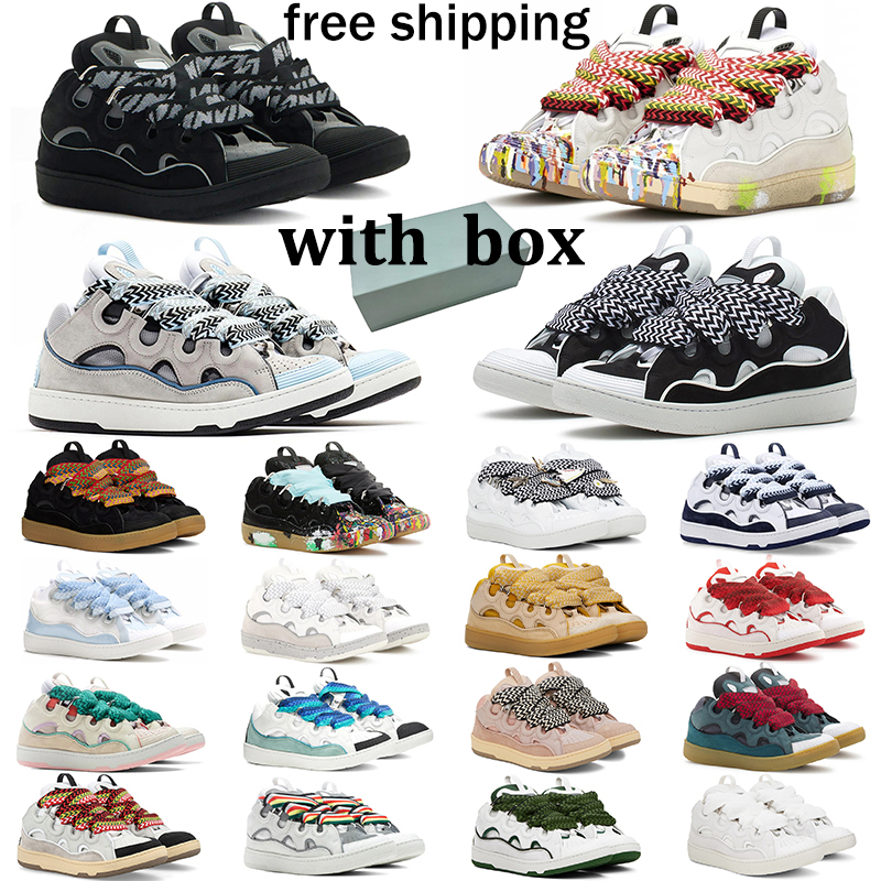 Free shipping with box lavinsshoe for men women designer colorful ink sports shoes platform lace-up sneakers comfortable trainers