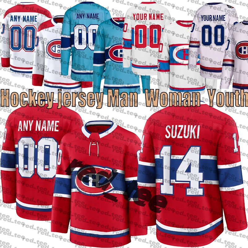 Canadiens jersey #14 Suzuki Kirby jersey #22 Cole Caufeld Jersey Matheson #20 Juraj Slafkovsky Dach Newhook Casey DeSmith Brendan Gallagher Carey Price hockey Jerseys