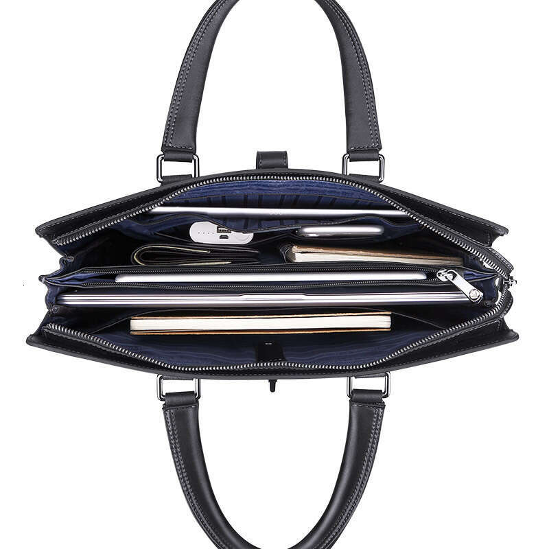 Luxury Shoulder Bags Totes Hobo Empire Paul Brand Men S Briefcase Inch Laptop Genuine Leather Conference Bag Durable Two Layer Cowhide Handbag SENYY