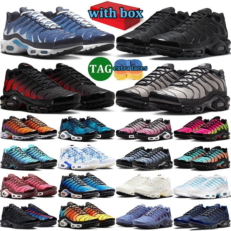 with box free shipping tn men women running shoes designer tns sneakers outdoor durable trainers comfortable sports shoe black white grey blue red