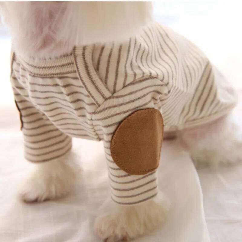 Famous brand PC Lot Autumn Winter Dog Clothes for Small Dogs Sweatshirts Pet Striped Pullover Tshirts Puppy Hoodies pupakaIK