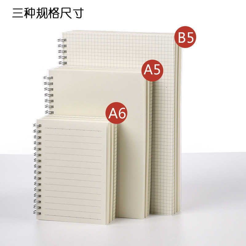 Transparent PP cover spiral notebook for students simple grid notebook B5 large size notepad lined notebook S260209SG1N