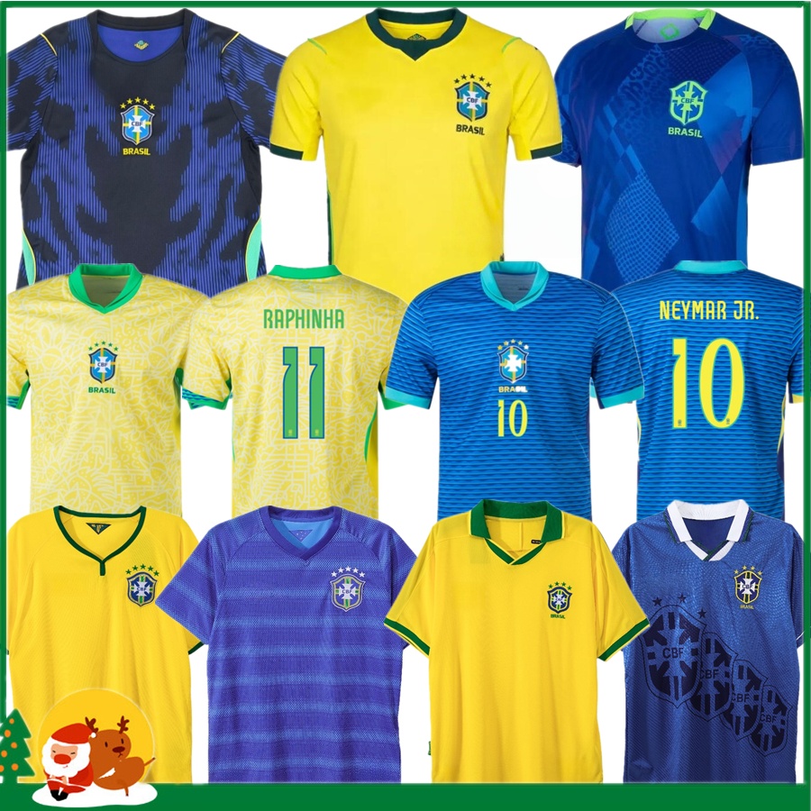 2025 2026 Brazil soccer jerseys MARCELO PAQUETA RAPHINHA NEYMAR JR COUTINHO FIRMINO JESUS VINI JR 26 27 brasil kids kit Men women 2004 2014 home Sports football shirt