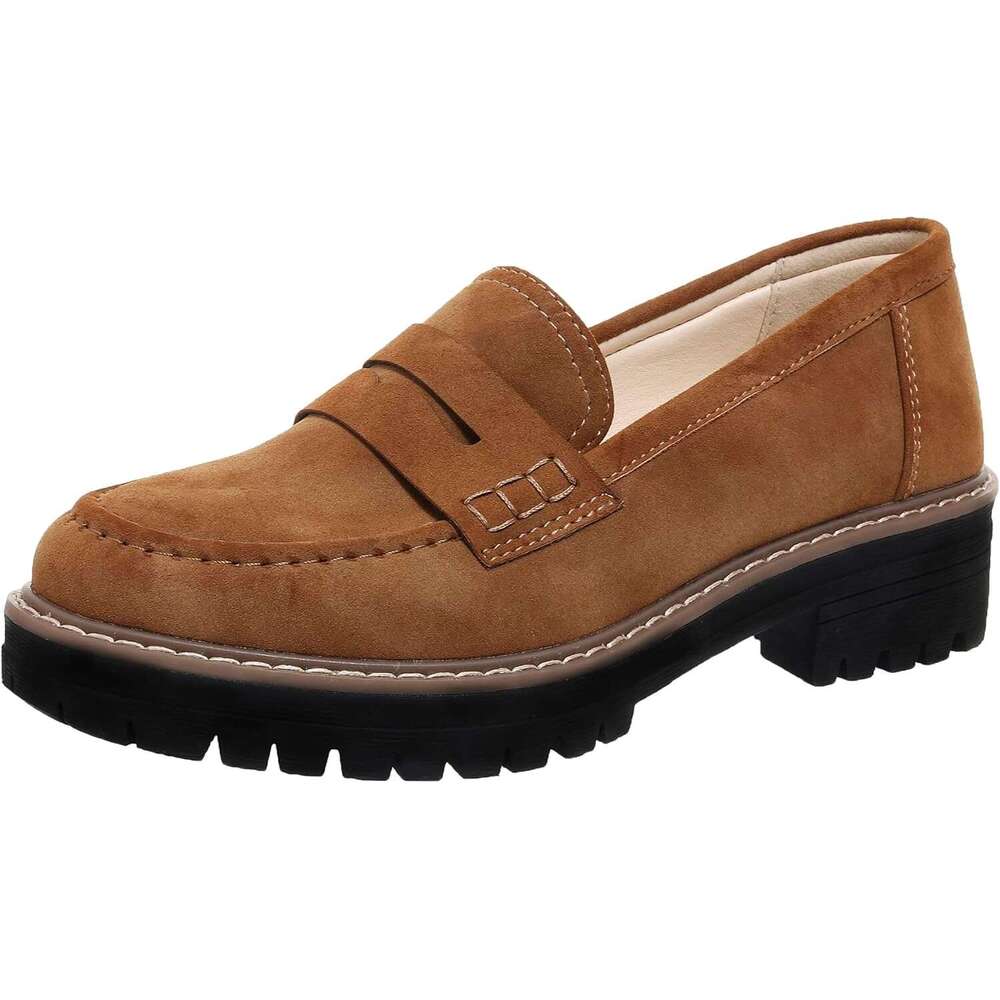 Womens Platform Penny Loafer Slip On Suede Chunky Dress Loafers Casual Business Oxford For Work