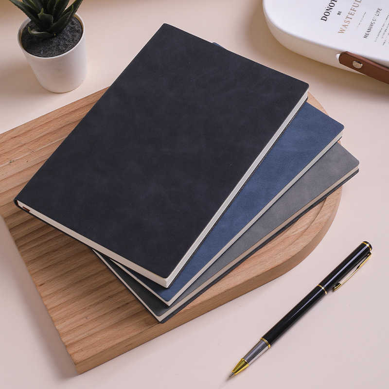 A5 Business Office Notebook Soft Leather Thickened Notepad Diary Gift Box Set S260209