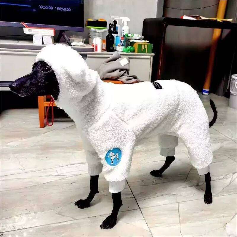 Famous brand Warm Fleece White Sweatshirt for Airless Terrier Soft legged High Neck Grey Clothing Whippet Bellington Winter Quad Thickened pupakaIK