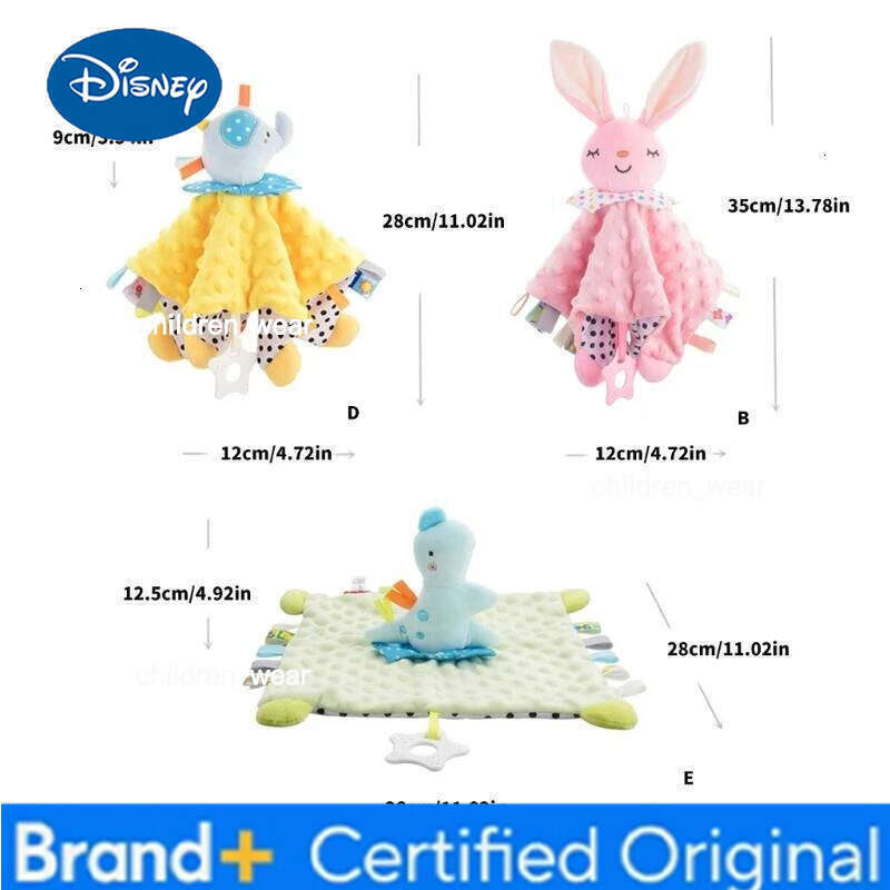 Disney J15U Lovely Animal Soothing for Baby Sleep Aid Teething Towel Pacify Doll Toy H260210