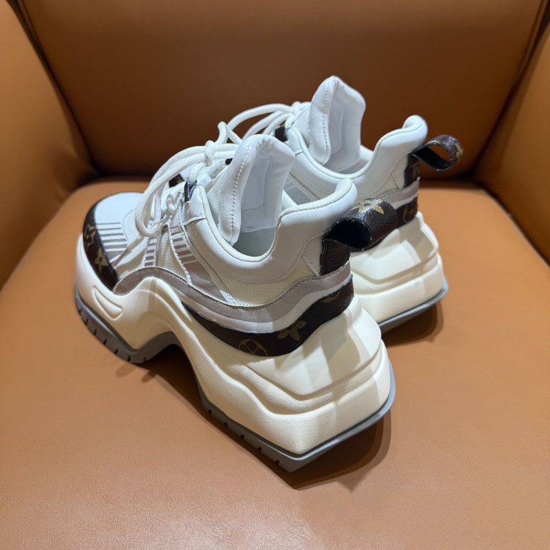 Free shipping Casual Shoes Thick soled dad shoes with raised arch soles fashionable casual sports shoes fashionable - view 5