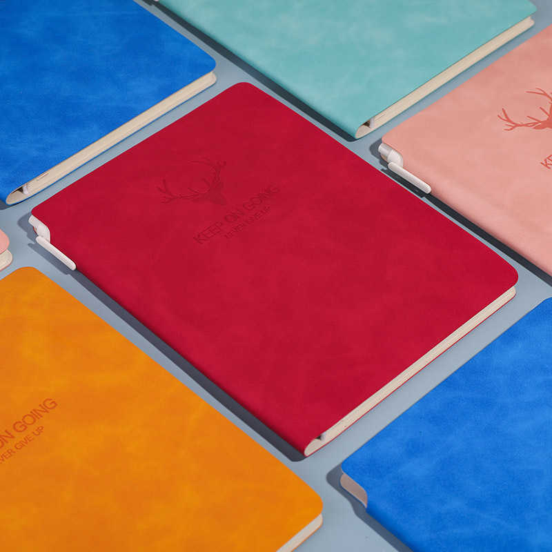 Notebook made of sheepskin leather office notebook with pen suitable for journaling simple and artistic S260209