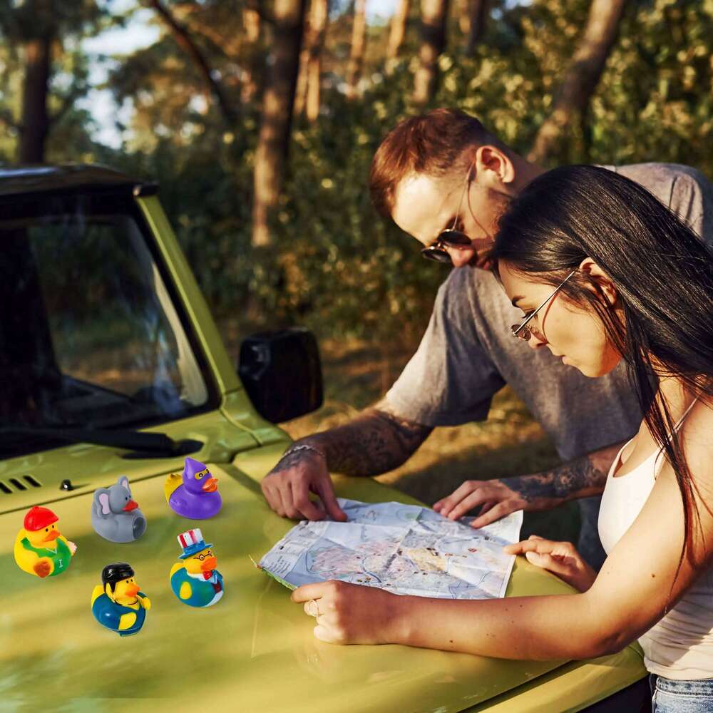 Joyfy Ducks Random Assortment Mini Rubber Duckie for Kids Bath Shower Toys Birthday Gifts Summer Beach Pool Activity 26W0210