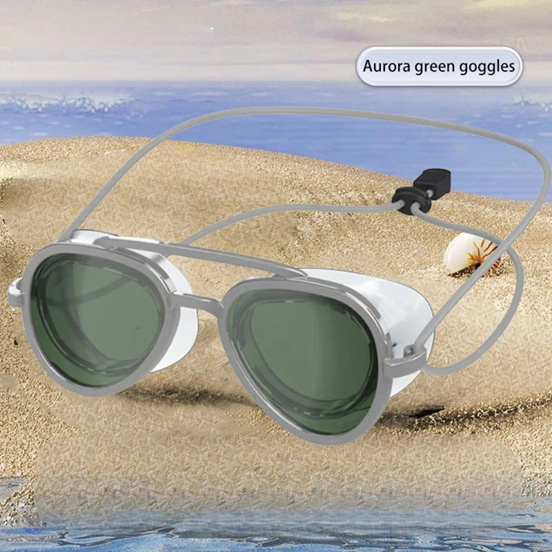 Full-View Anti-Fog Swim Goggle Professional Full Angle Anti Fog Swimming Goggles Swimming Goggles Men Women Retro Goggles 260207