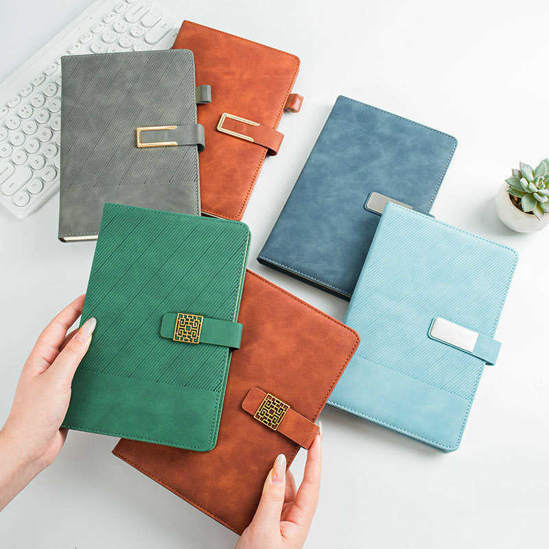 A5 notebook business high-end design new trendy Chinese style notepad office soft leather meeting record book S260209