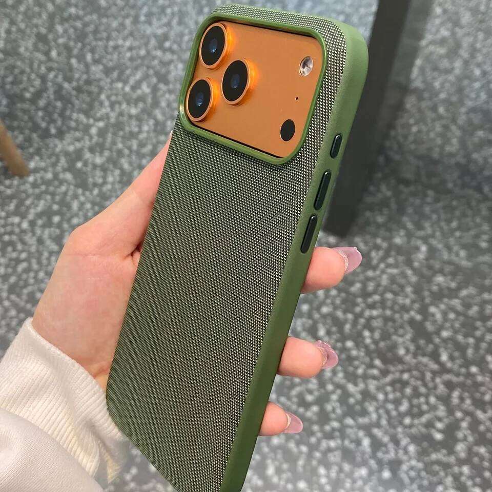 Luxury Tech Woven Magnetic Wireless Charge Phone Case for iPhone 17 Air 16 15 14 13 Pro Max For TechWoven Texture Cover 26L0210