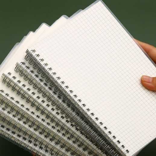 PP coil notebook B5 lined grid notepad A5 grid A4 blank notebook student thickened notebook S260209