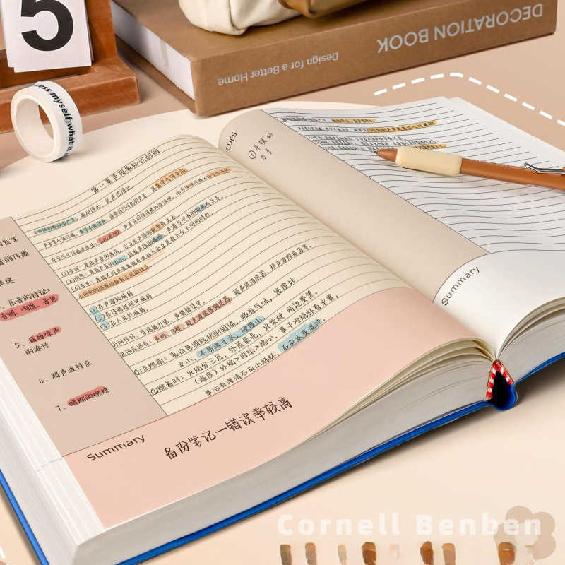 Notebook for Exam Preparation Study Exam College Students A4 Thickened Notebook 5R Memory Method Review Exam S260209