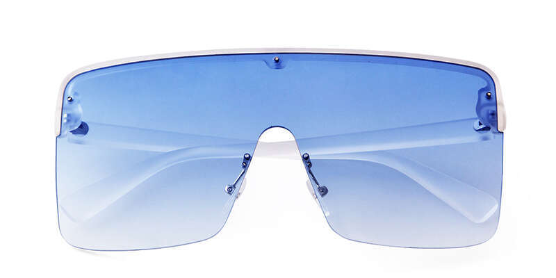 Integrated sunglasses Extra-large size gradient lenses Suitable for street photography and parties Demonstrates a fashionable style