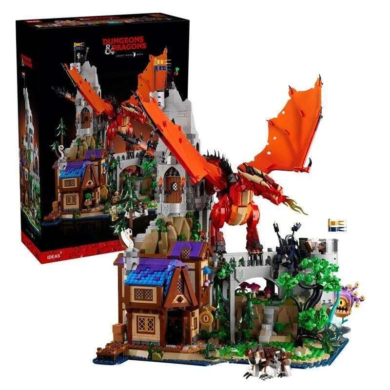 3745PCS Creative Dungeons and Dragons Red Dragon's Tale Building Blocks Assemble Bricks Toy Gift For Children Adult 26H0209