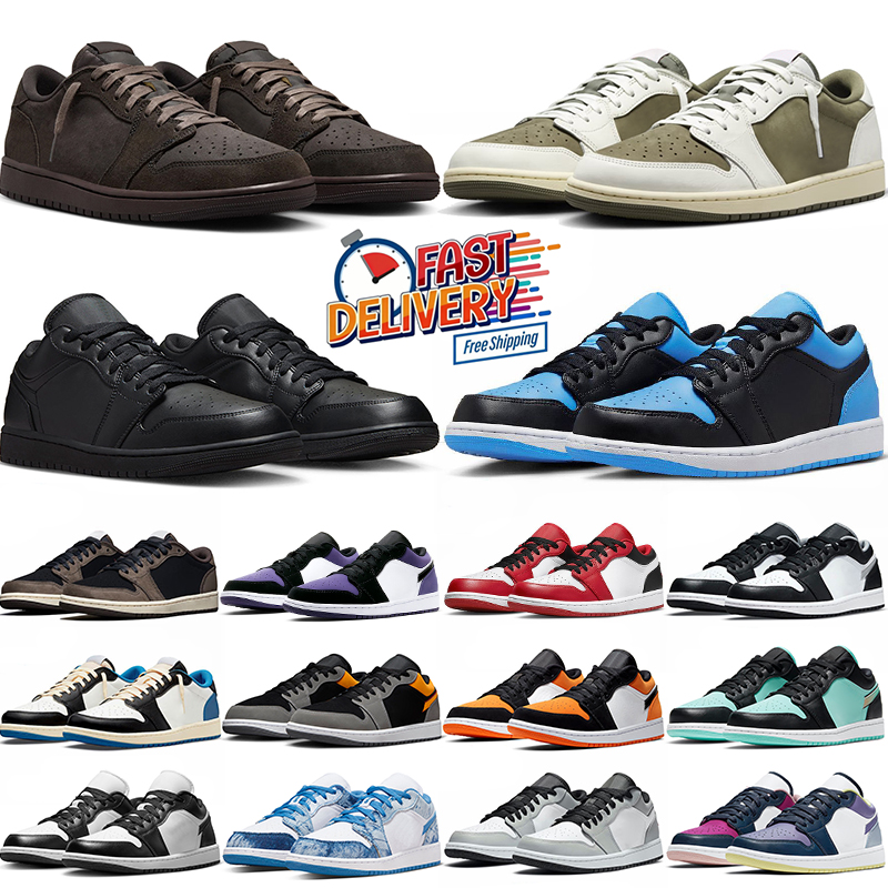With Box Designer 1s Basketball Shoes Men Women Trainers University Blue Leather Hyper Royal Grey Chicago Red Dark Outdoor Designer 1 Sneakers