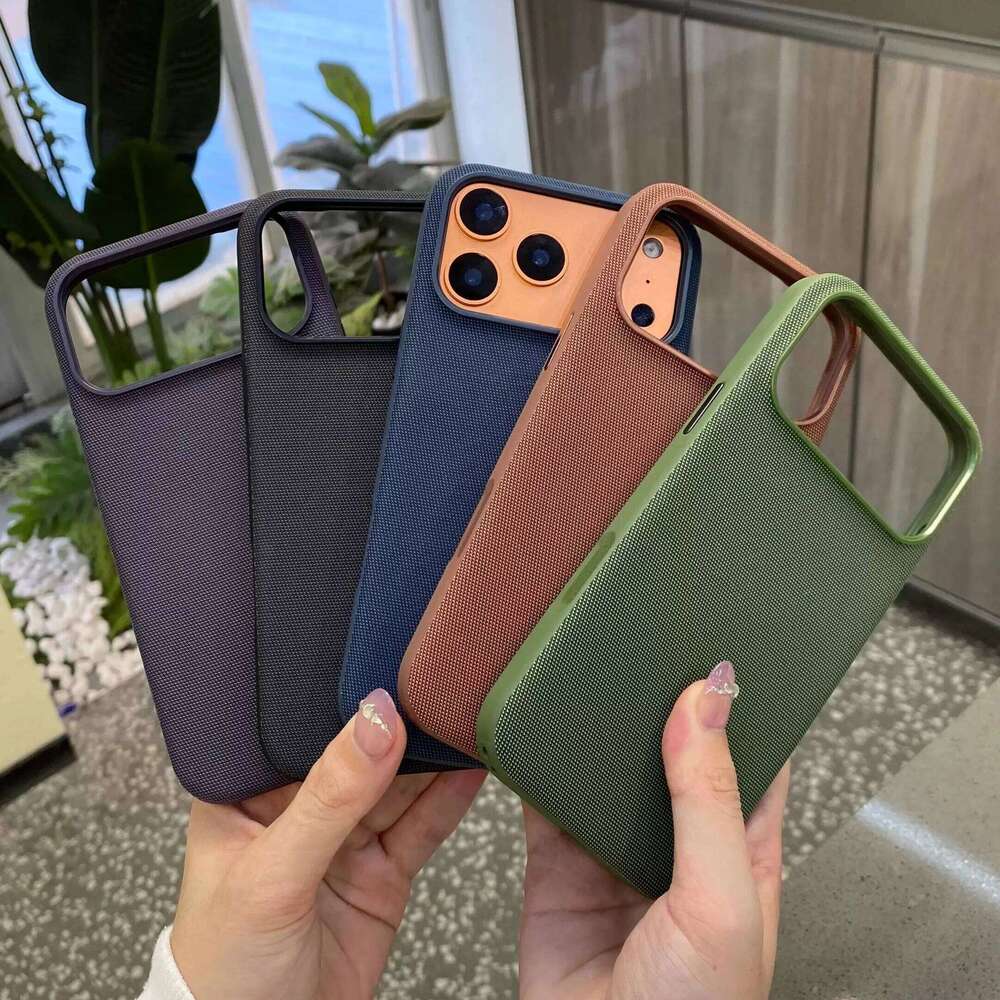 Luxury Tech Woven Magnetic Wireless Charge Phone Case for iPhone 17 Air 16 15 14 13 Pro Max For TechWoven Texture Cover 26L0210