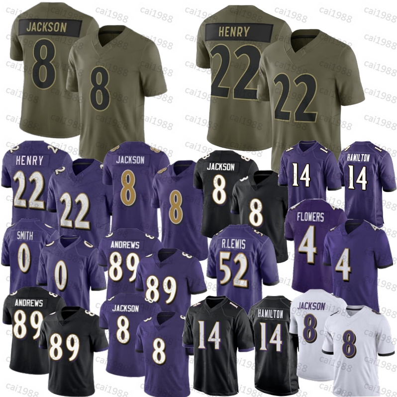 Zay Flowers Derrick Henry Lamar Jackson Football Jersey Roquan Smith Hamilton Marlon Humphrey Justin Tucker Mark Andrews Wiggins Ray Lewis Reed Madubuike Likely