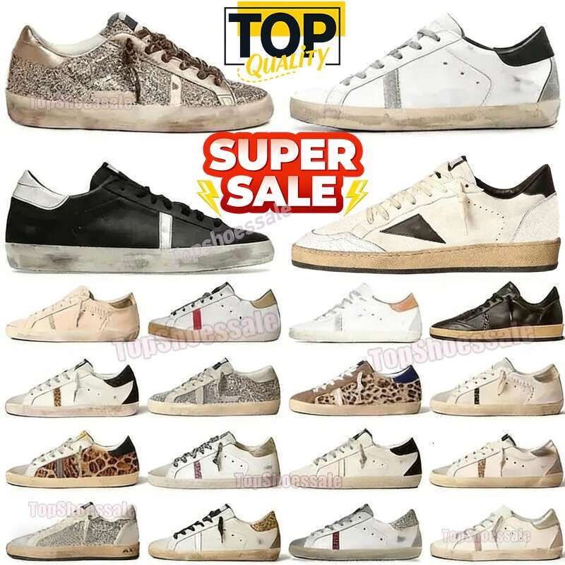 2026 Designer Shoes Old Shoe Loafers Sneakers Super-star S Shoes Leather Italy Dirty Brand Women Men Ball Casual Star Trainers Top One 35-45