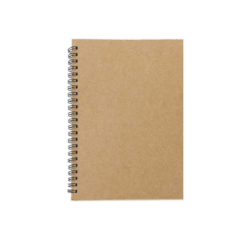 Spiral Coil Notebook with Black Cardboard Cover A5 Blank Pages Student Notepad for Office Use S260209